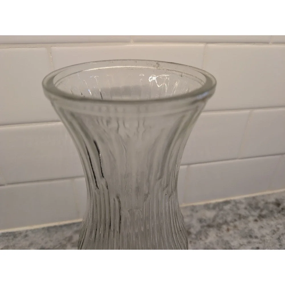 Vintage‎ Hoosier clear glass vase 4086-A 7A